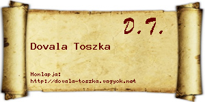 Dovala Toszka névjegykártya